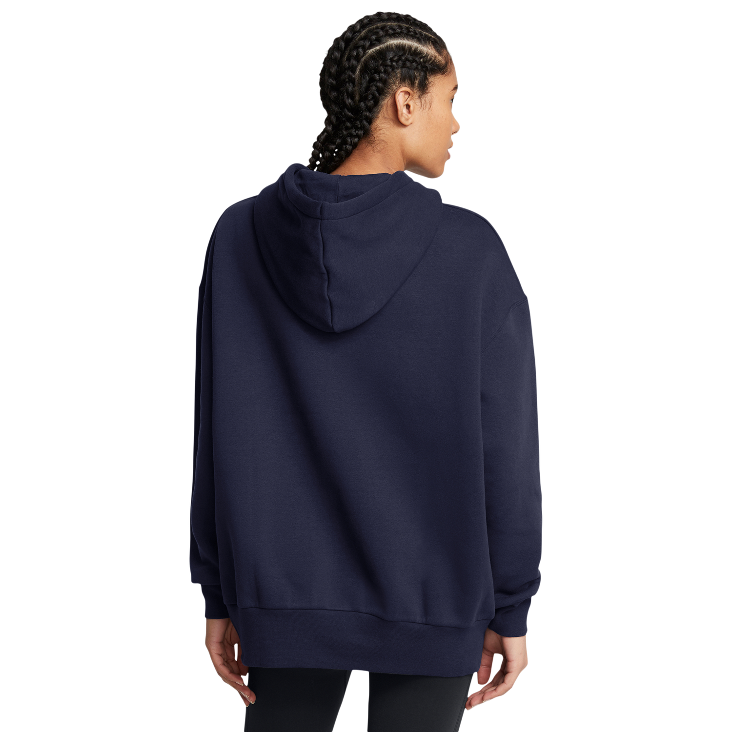 Under Armour Icon Fleece Oversized Hoodie - Women's - Midnight Navy/White