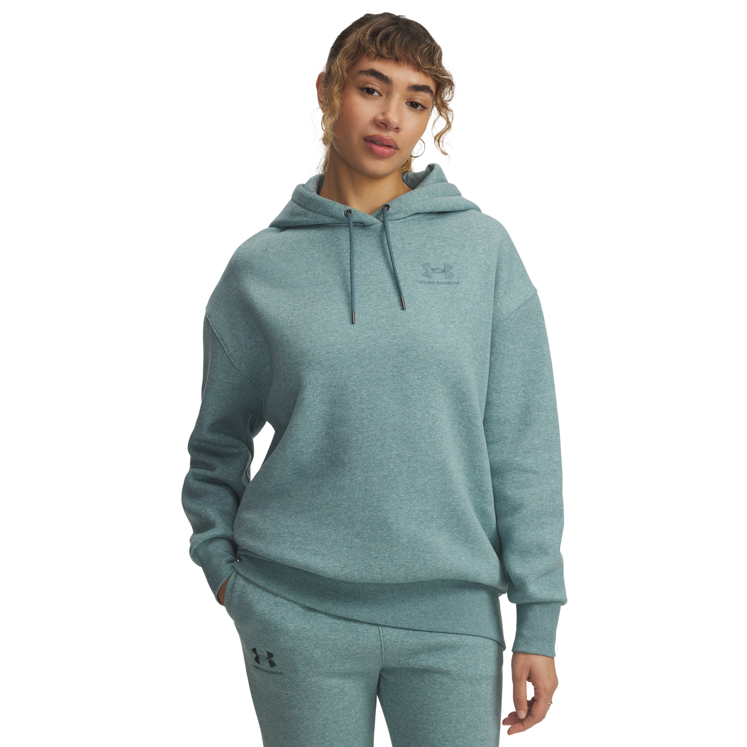 Under Armour Icon Fleece Oversized Hoodie - Women's - Jasper Blue/Jasper Blue