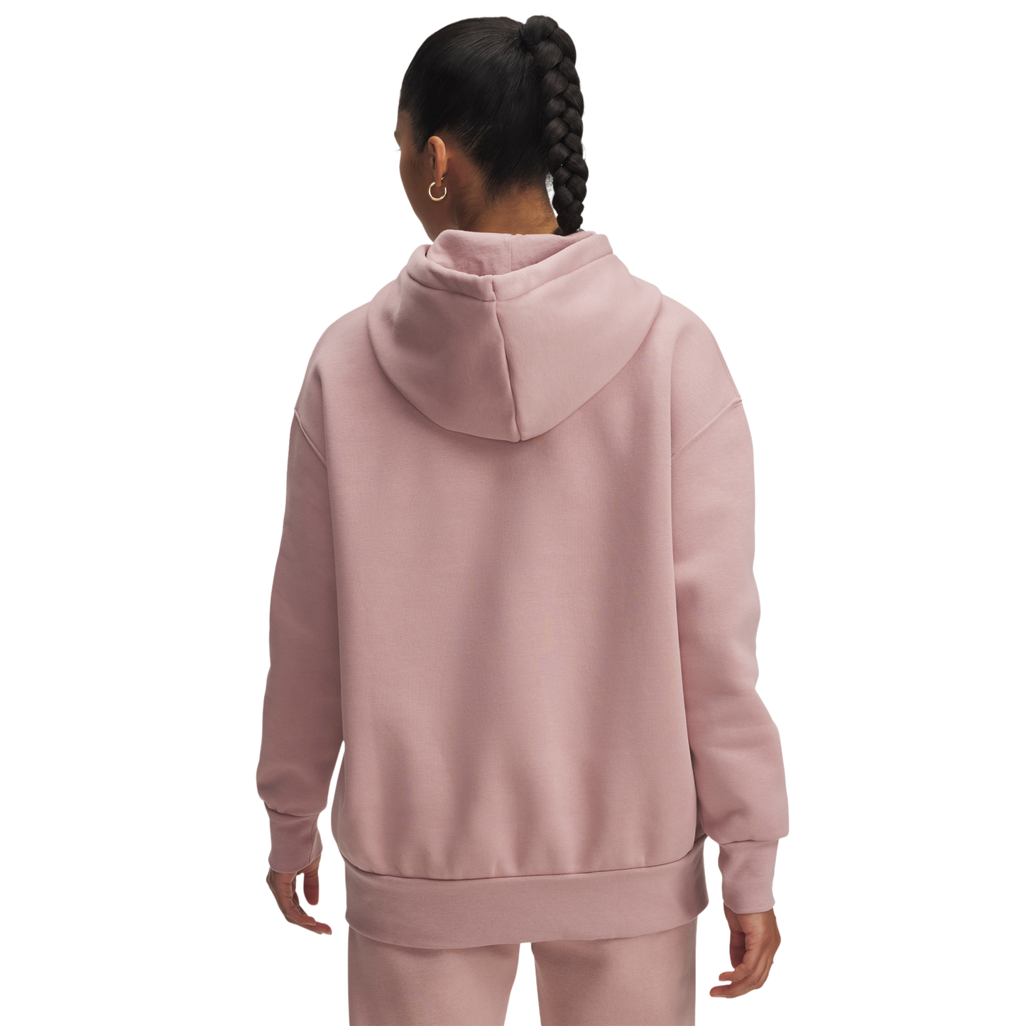 Under Armour Icon Fleece Oversized Hoodie - Women's - Tourmaline Pink/White