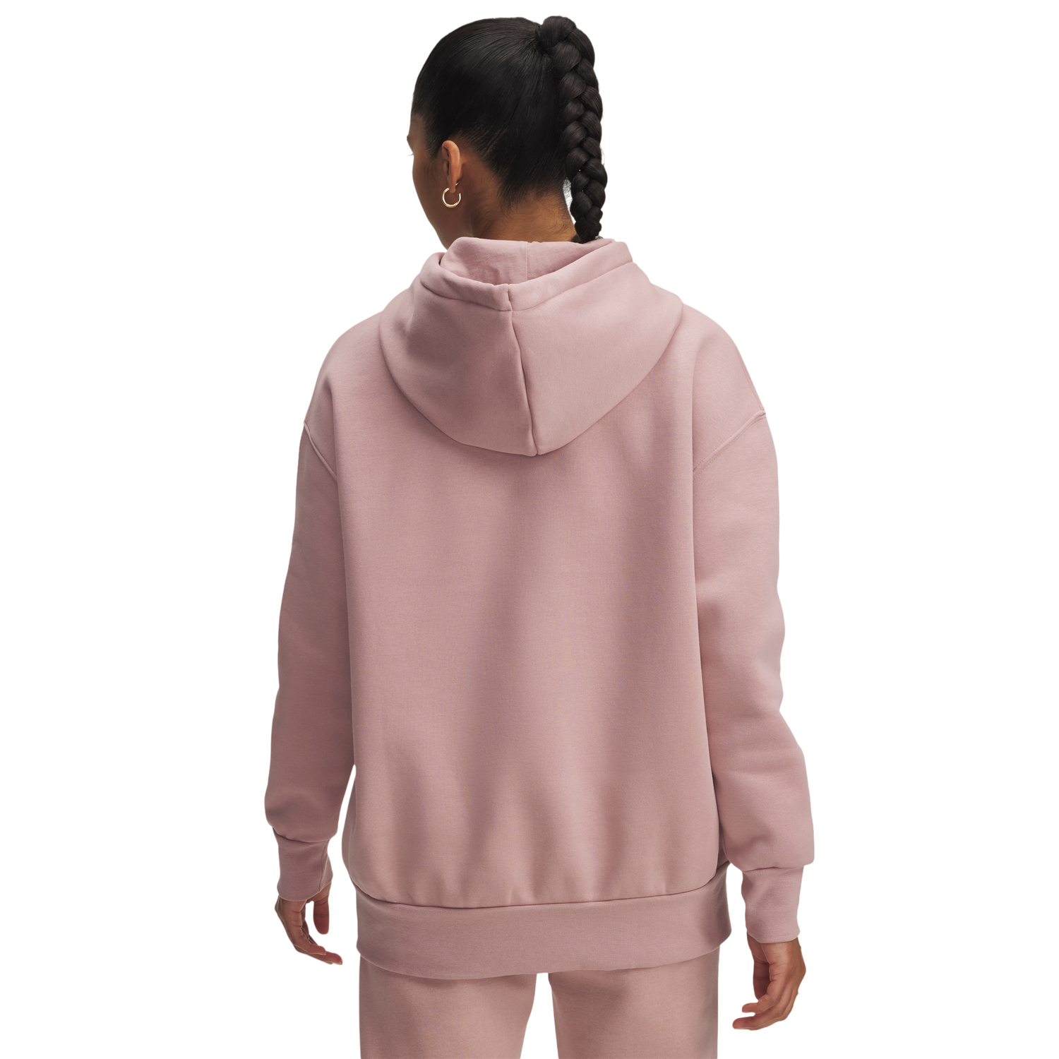 Under Armour Icon Fleece Oversized Hoodie - Women's - Tourmaline Pink/White