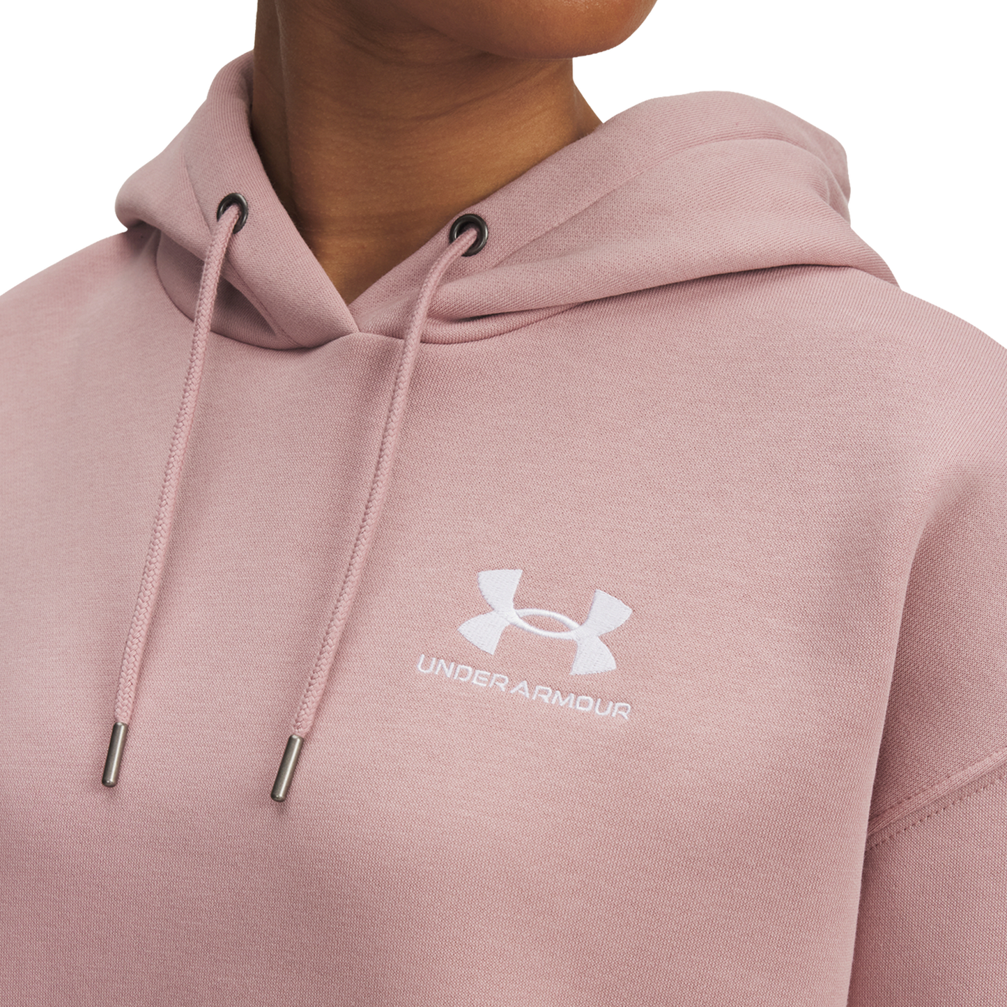 Under Armour Icon Fleece Oversized Hoodie - Women's - Tourmaline Pink/White