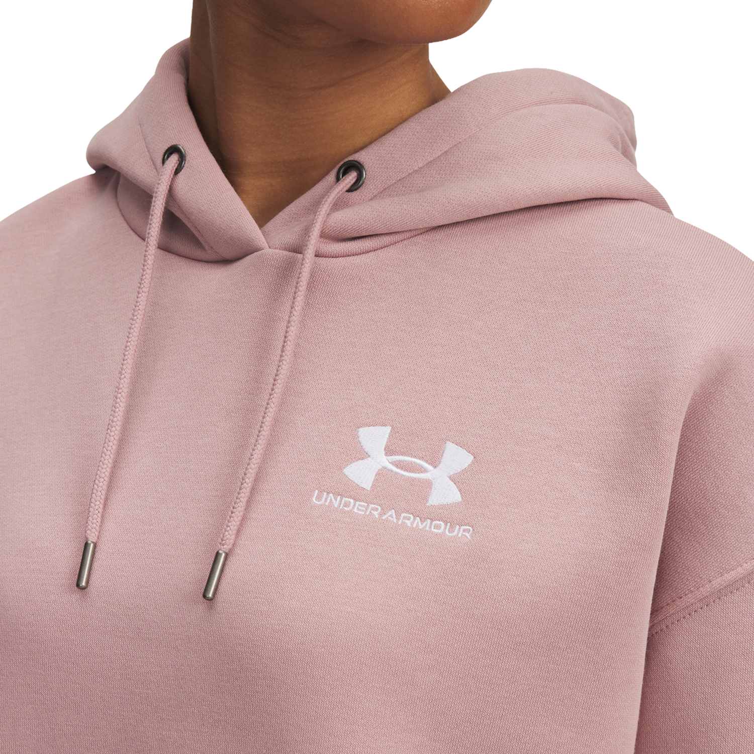 Under Armour Icon Fleece Oversized Hoodie - Women's - Tourmaline Pink/White
