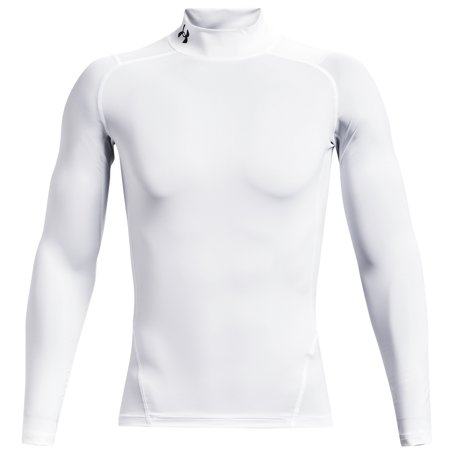 Under Armour HG Armour Comp Mock Long Sleeve - Men's - White/Black