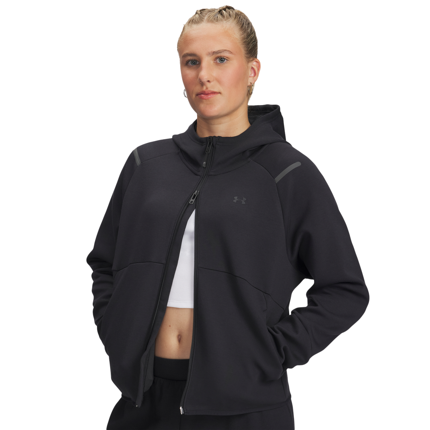 Under Armour Unstoppable Fleece Full-Zip - Women's - Black/Black
