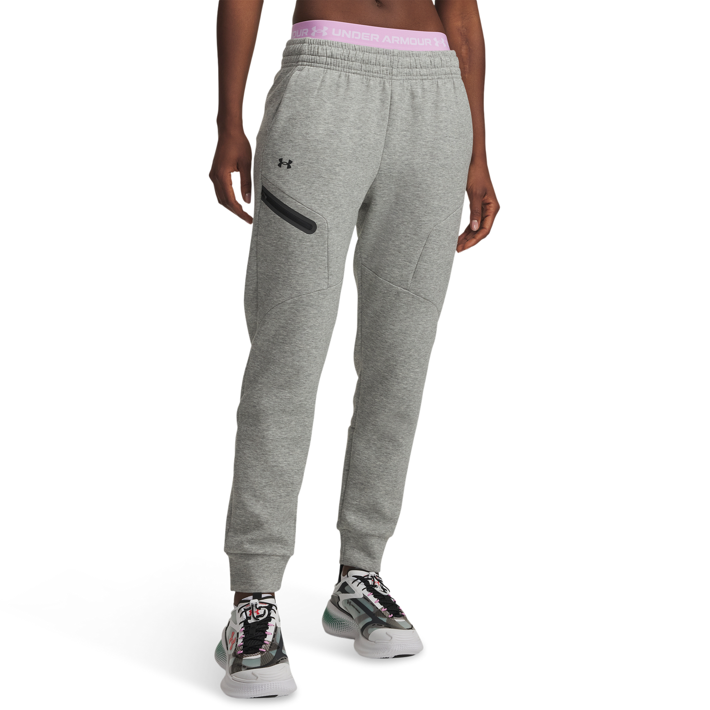 Under Armour Unstoppable Fleece Jogger - Women's - Black/Mod Gray