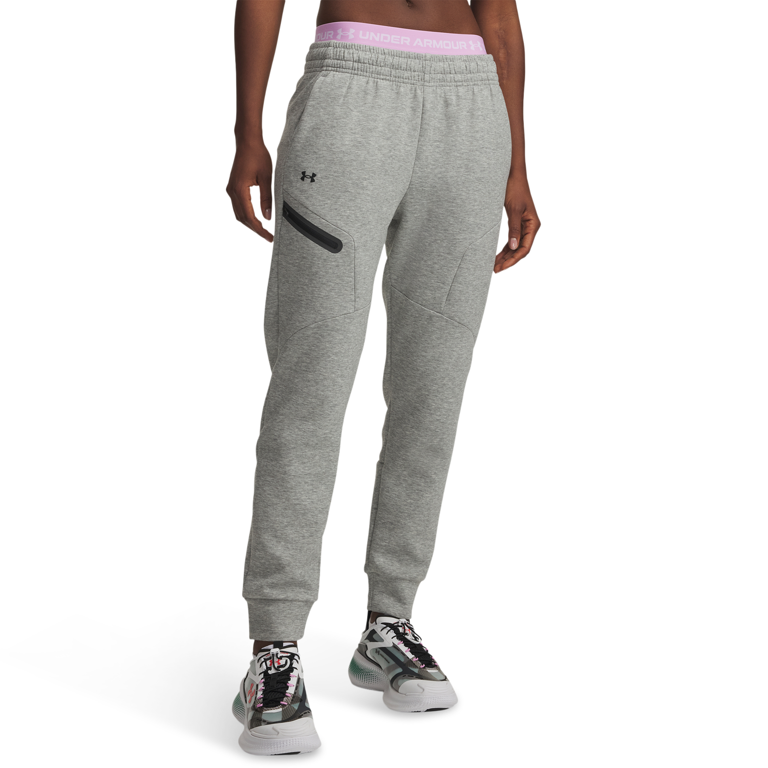 Under Armour Unstoppable Fleece Jogger - Women's - Black/Mod Gray