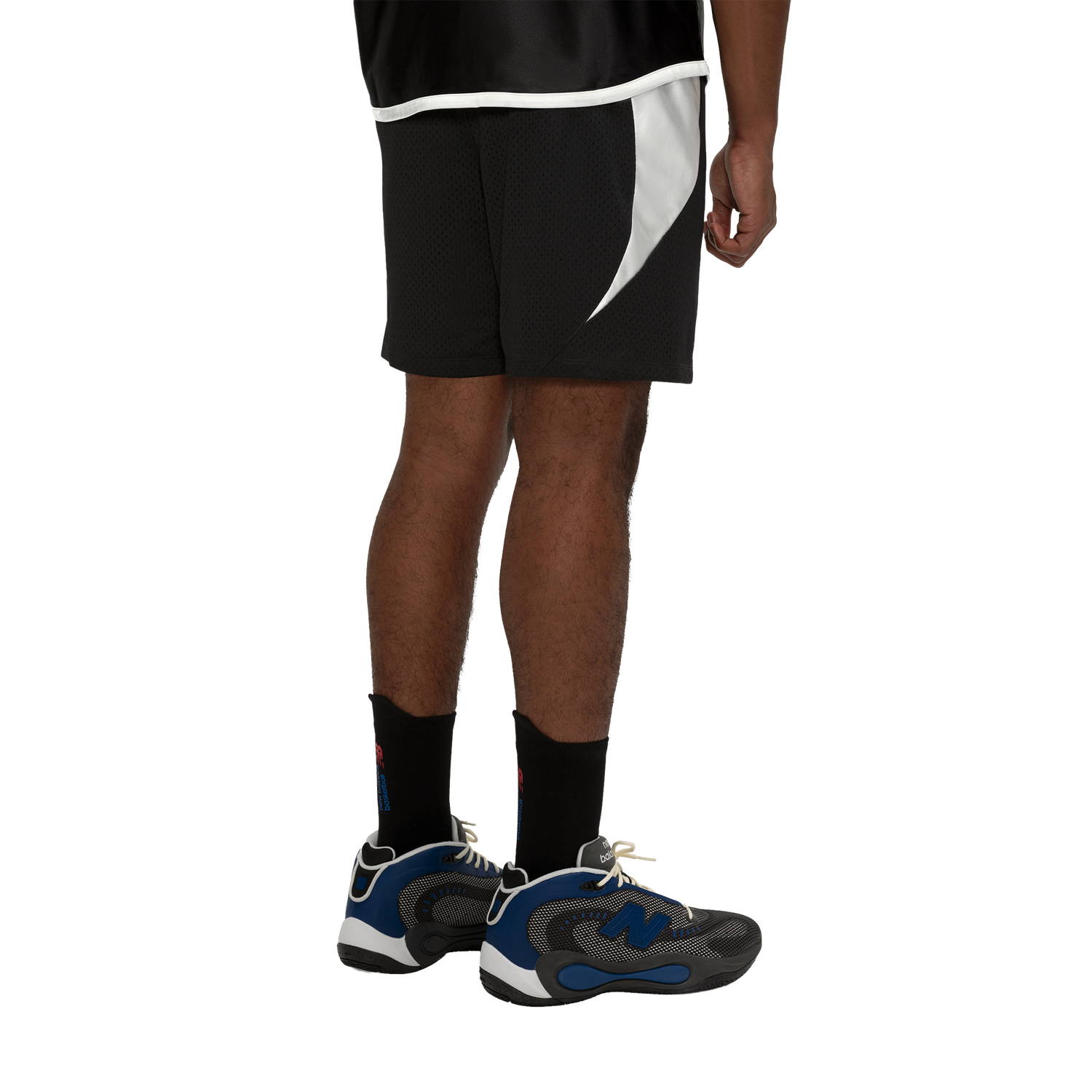New Balance Basketball 7" Mesh Shorts - Men's - White/Black