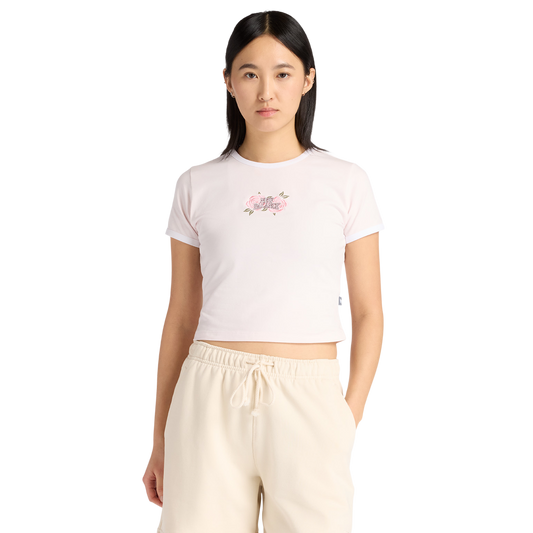 New Balance Linear Rose Baby Doll T-Shirt - Women's - Pink Salt/Pink Salt