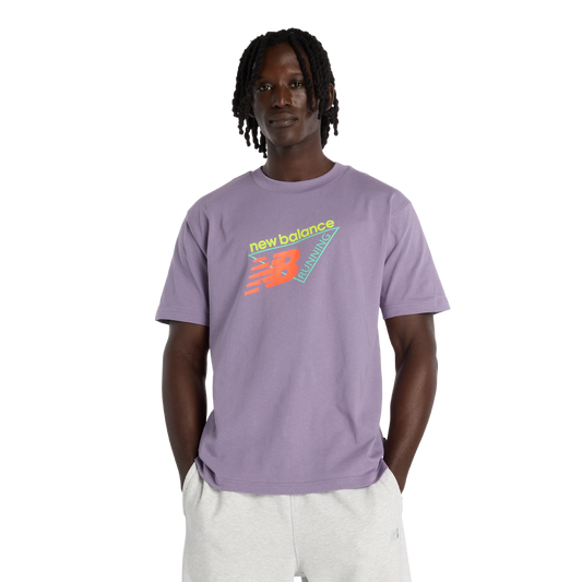 New Balance Classic Tri-Logo T-Shirt - Men's - Purple/Orange