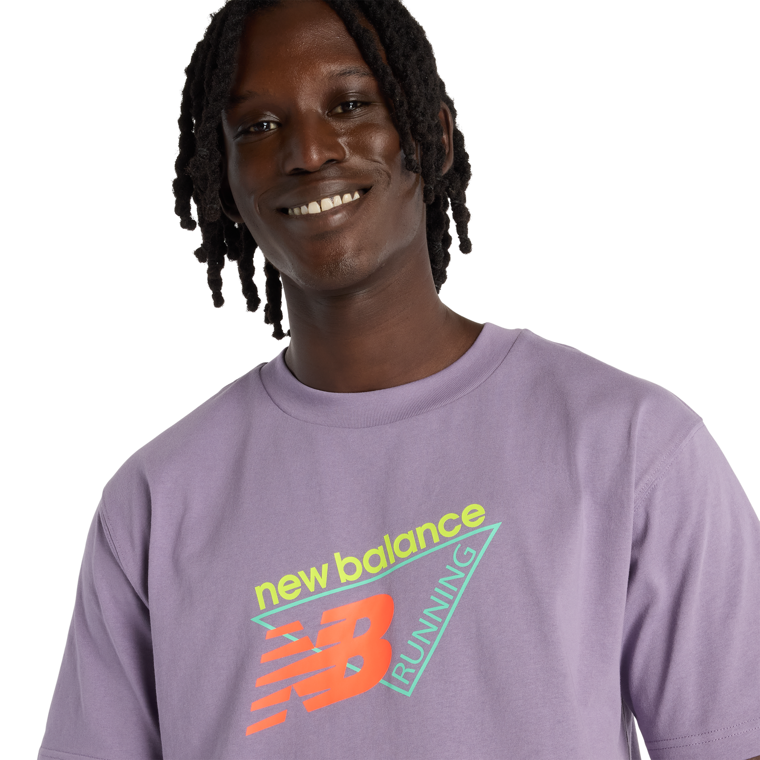 New Balance Classic Tri-Logo T-Shirt - Men's - Purple/Orange