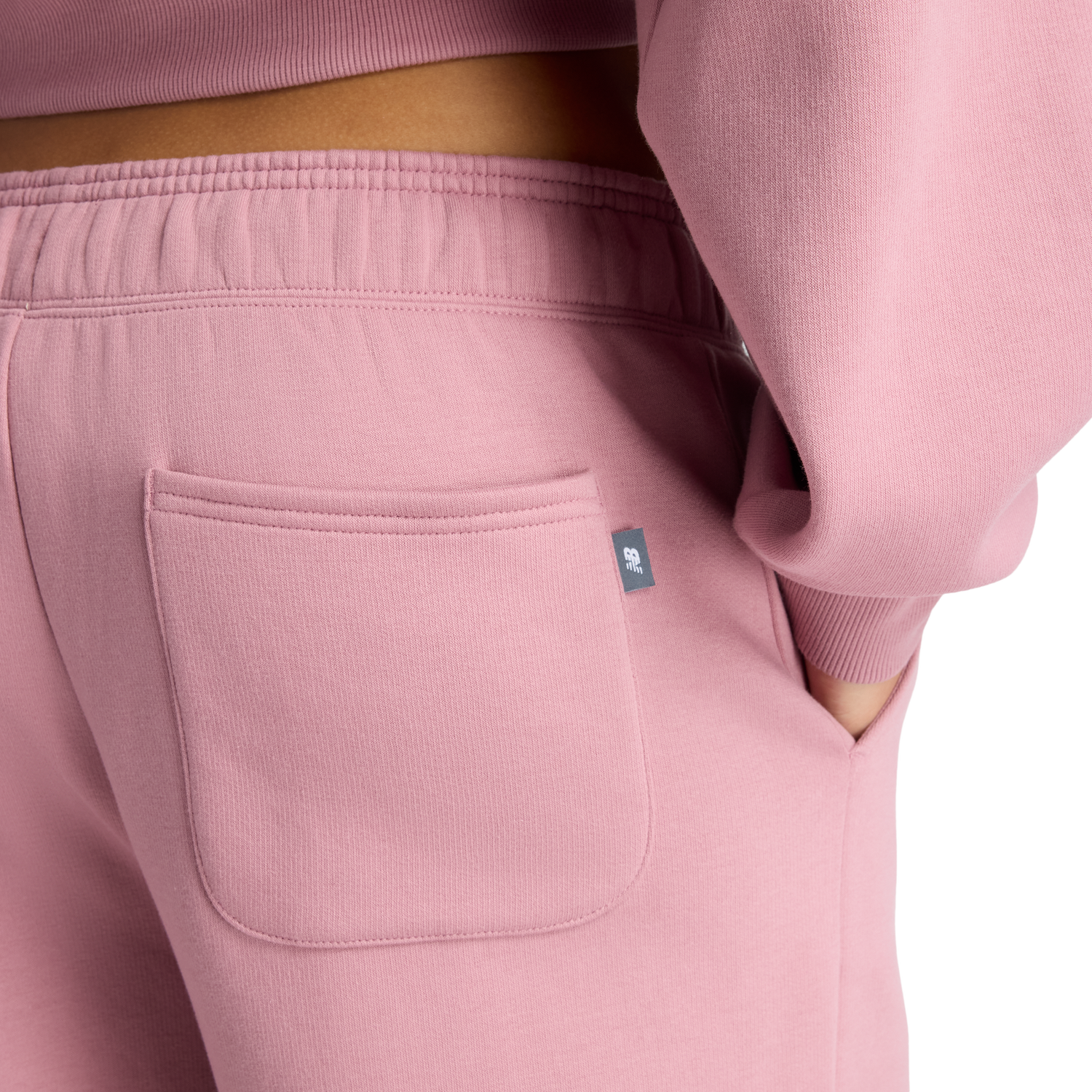 New Balance Linear Heritage Fleece Barrel Pants - Women's - Rosewood/Rosewood