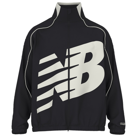 New Balance Basketball Oversized Print Woven Jacket - Men's - White/Black