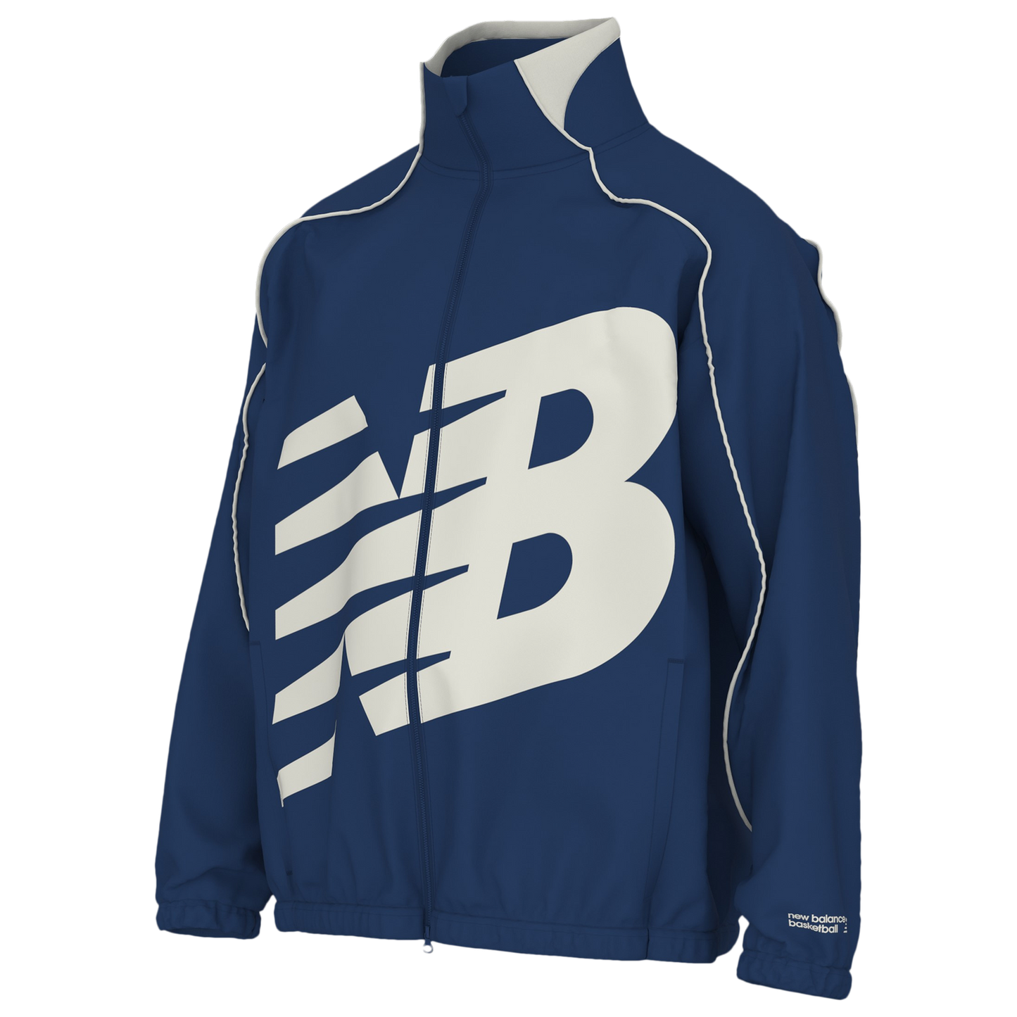 New Balance Basketball Oversized Print Woven Jacket - Men's - White/Royal