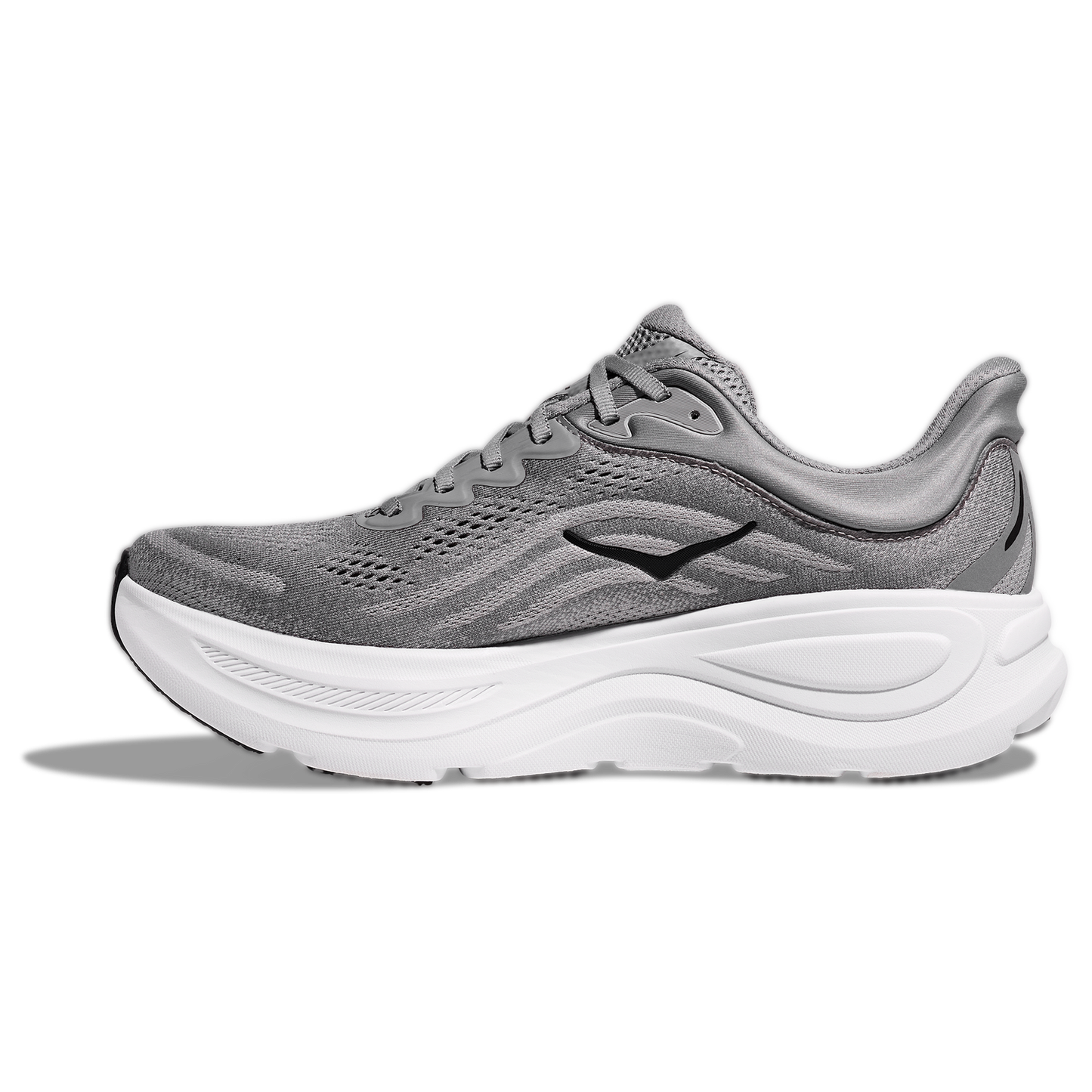 HOKA Bondi 9 - Men's - White/Grey/Black