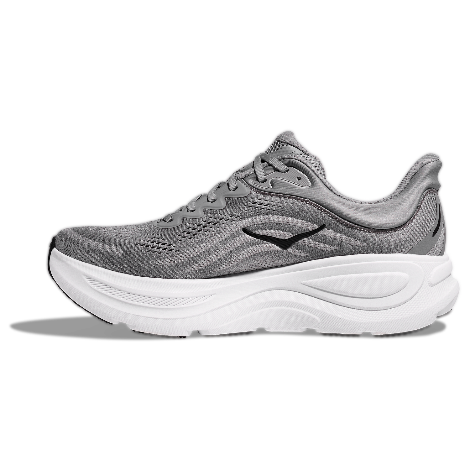 HOKA Bondi 9 - Men's - White/Grey/Black