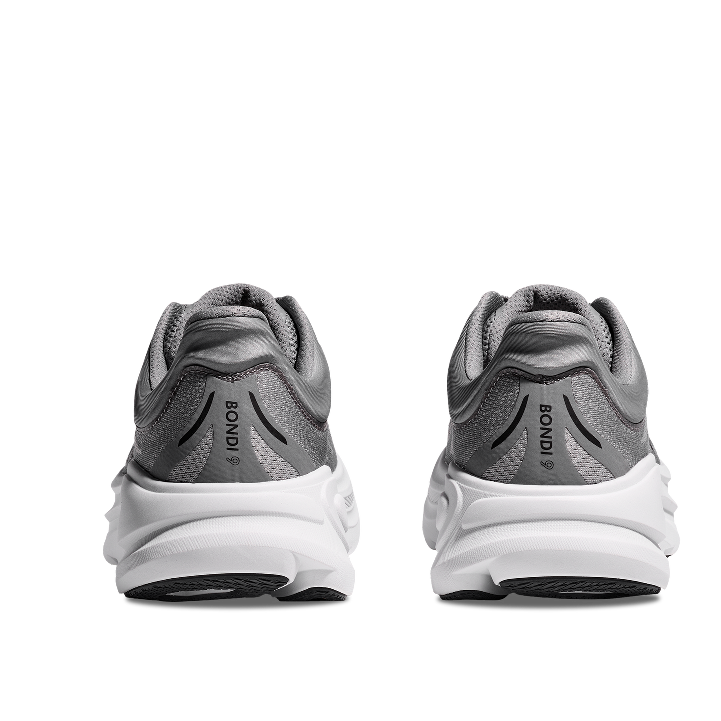 HOKA Bondi 9 - Men's - White/Grey/Black