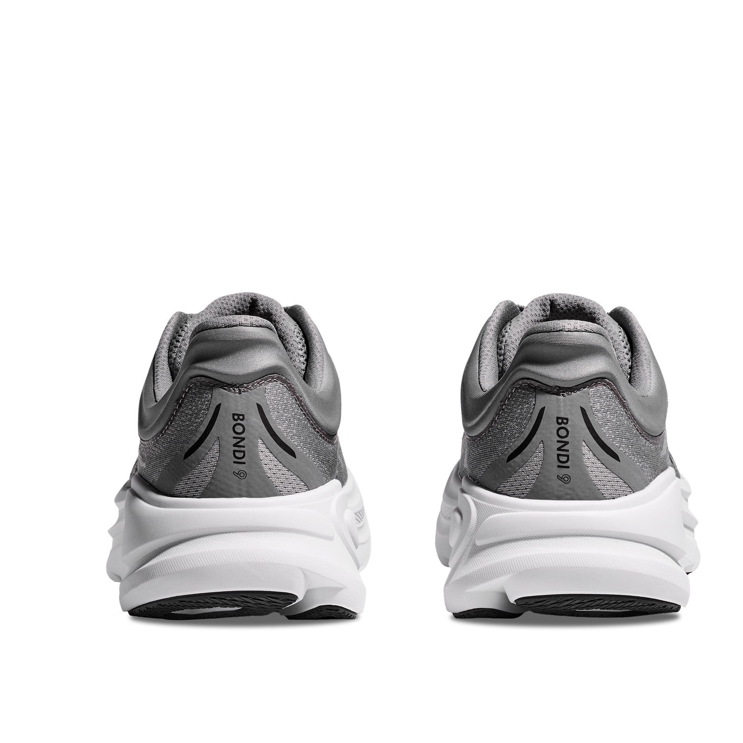 HOKA Bondi 9 - Men's - White/Grey/Black