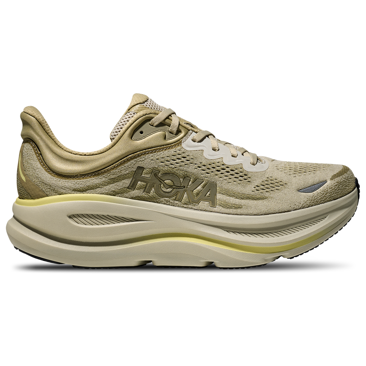 HOKA Bondi 9 - Men's - Grassland/Oyster Mushroom
