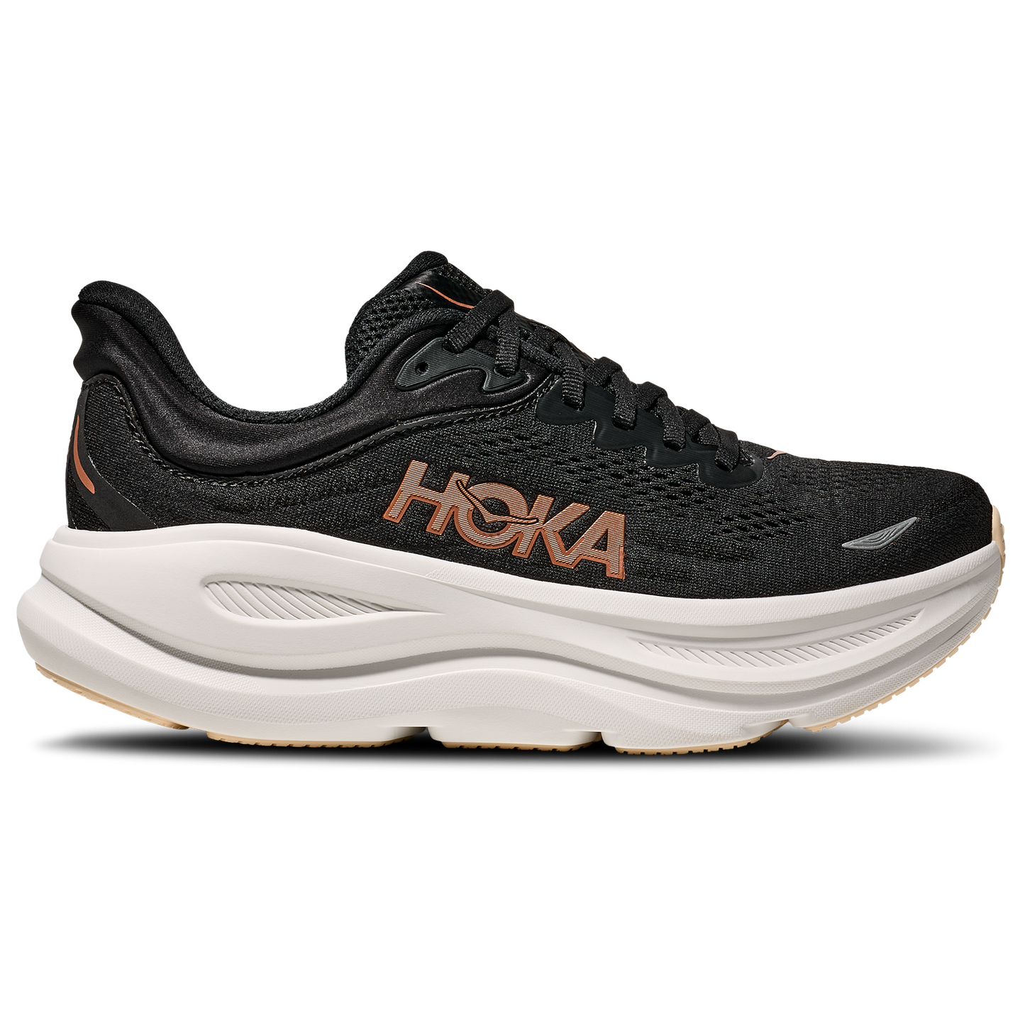 HOKA Bondi 9 - Women's - Rose Gold/White/Black