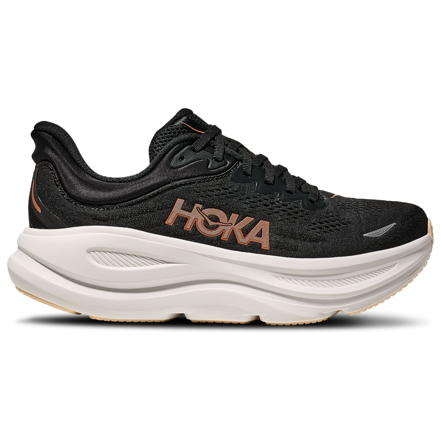 HOKA Bondi 9 - Women's - Rose Gold/White/Black