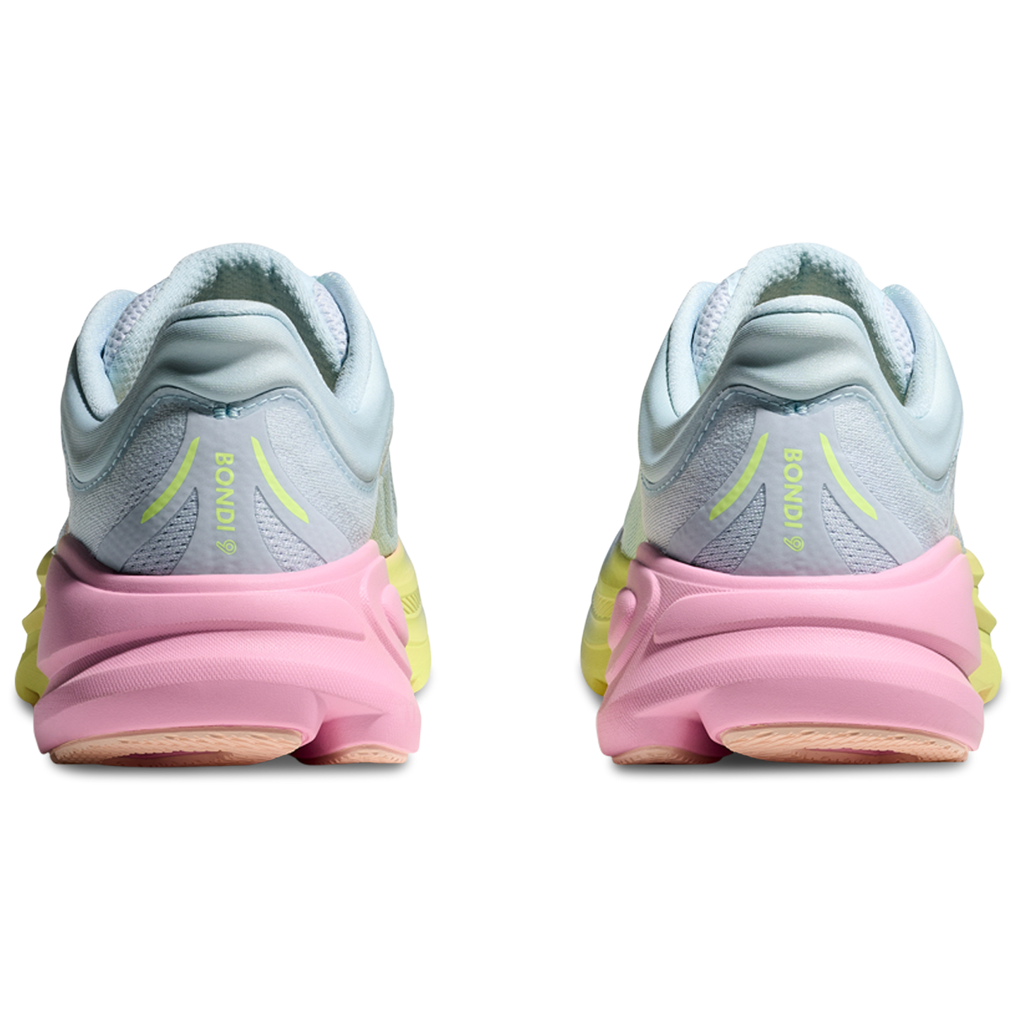 HOKA Bondi 9 - Women's - Yellow/Overcast Grey/Glimmering Blue