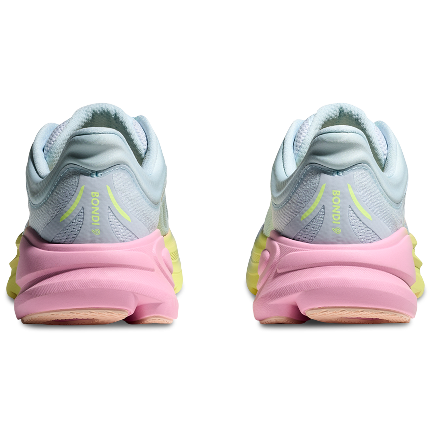 HOKA Bondi 9 - Women's - Yellow/Overcast Grey/Glimmering Blue