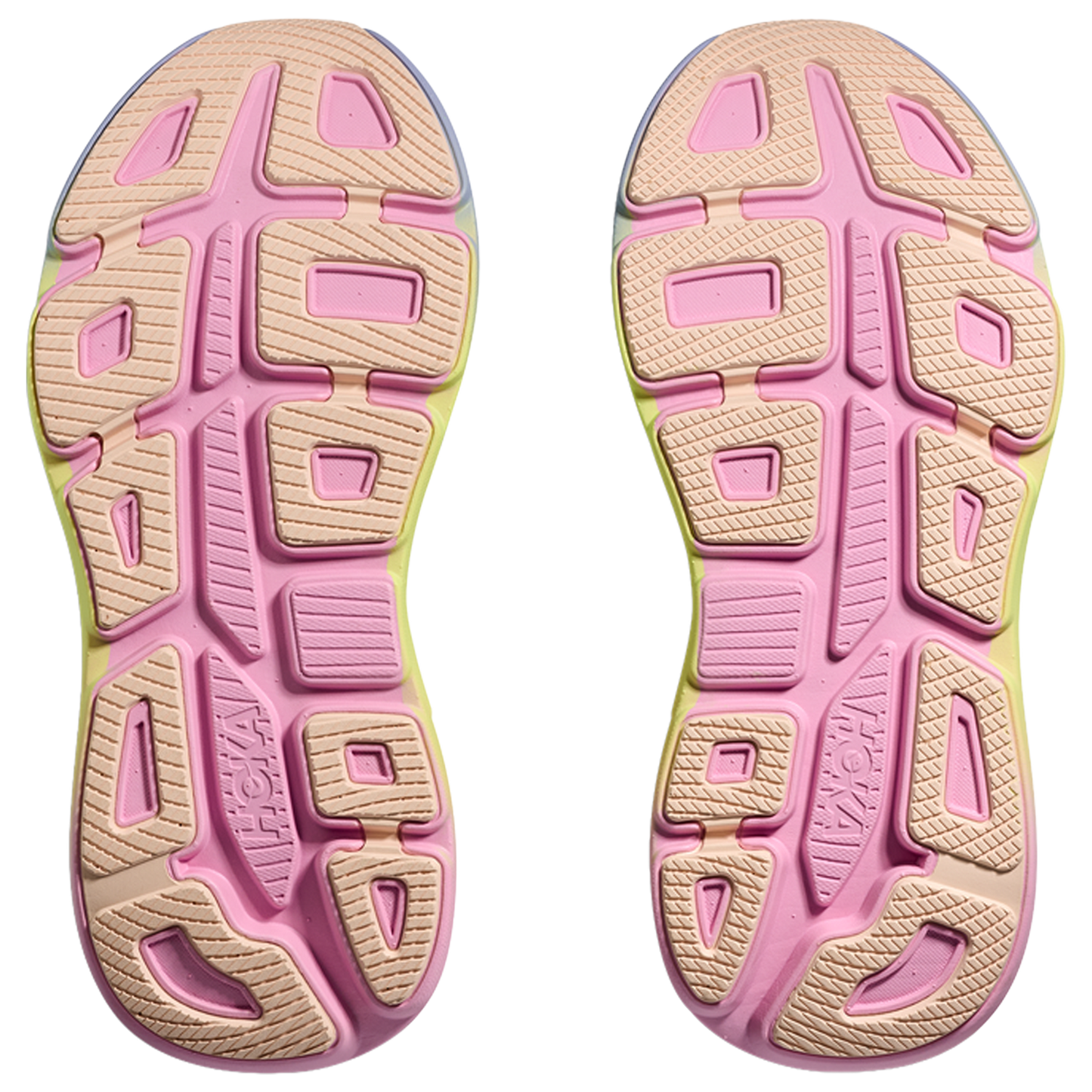 HOKA Bondi 9 - Women's - Yellow/Overcast Grey/Glimmering Blue