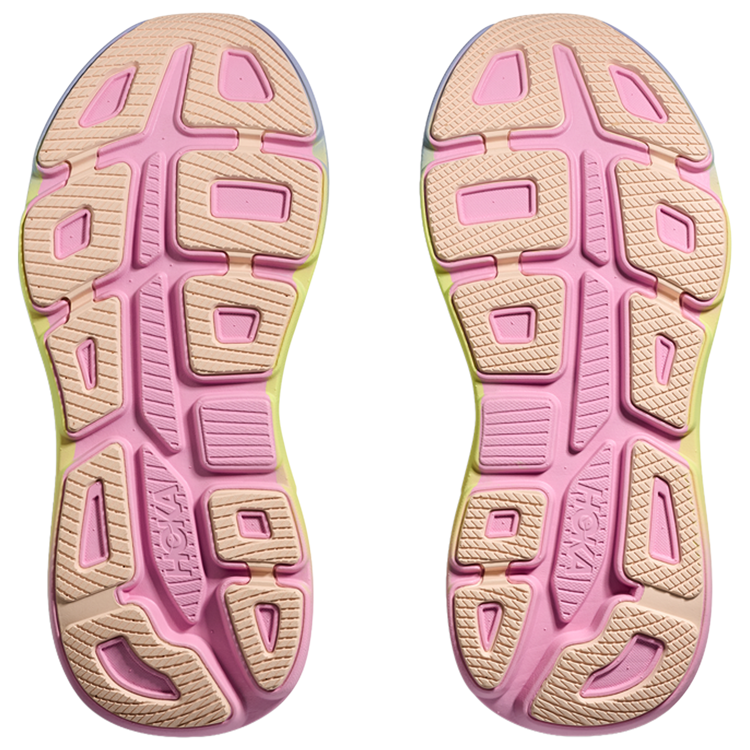 HOKA Bondi 9 - Women's - Yellow/Overcast Grey/Glimmering Blue