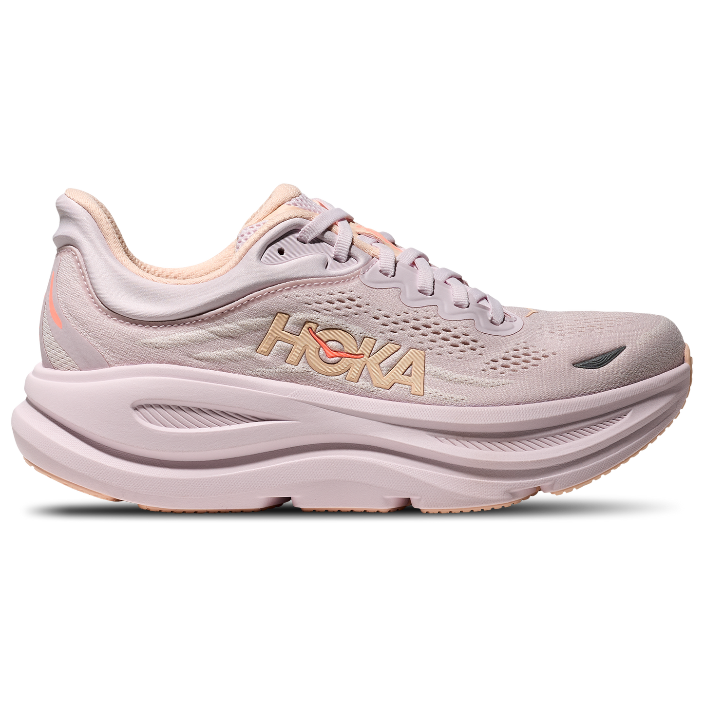 HOKA Bondi 9 - Women's - Lilac Cream/Tangerine Glow