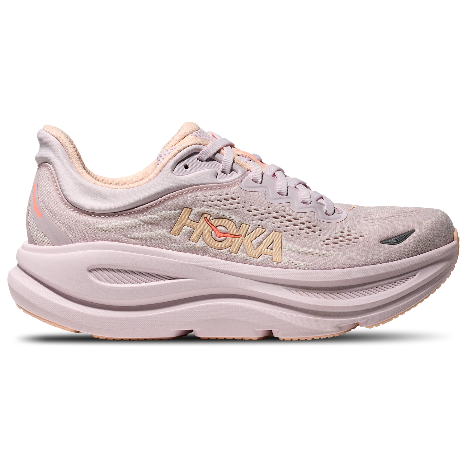 HOKA Bondi 9 - Women's - Lilac Cream/Tangerine Glow