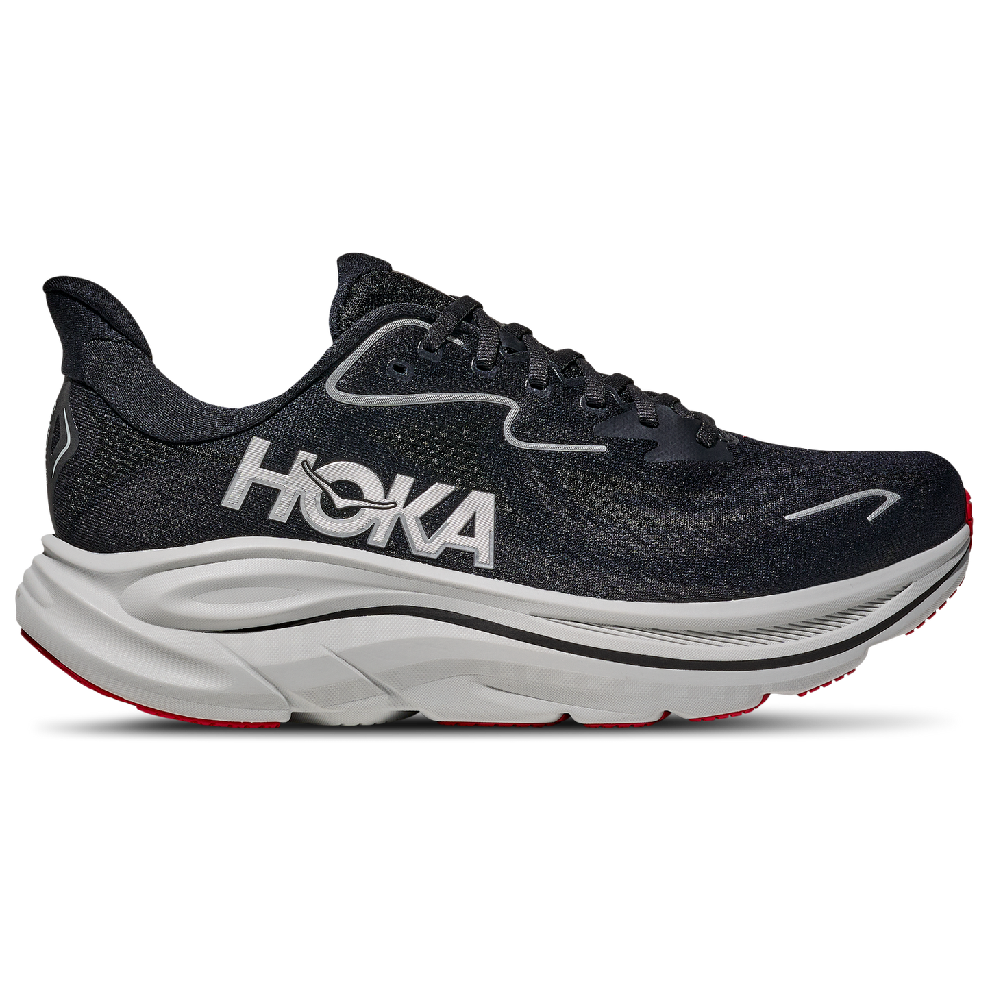 HOKA Clifton 10 - Men's - Black/Silver
