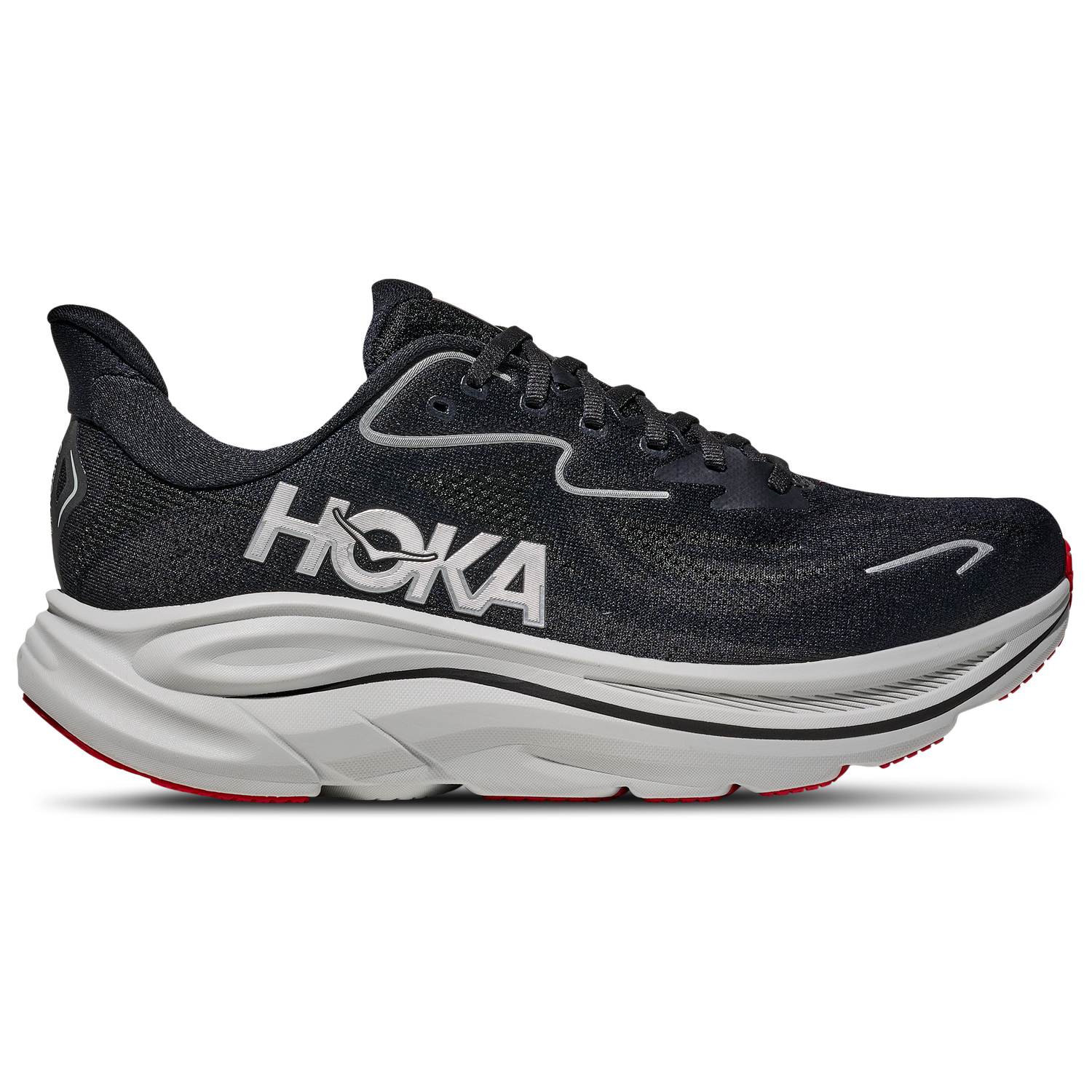 HOKA Clifton 10 - Men's - Black/Silver