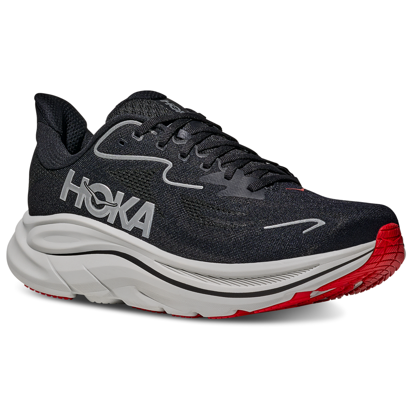 HOKA Clifton 10 - Men's - Black/Silver