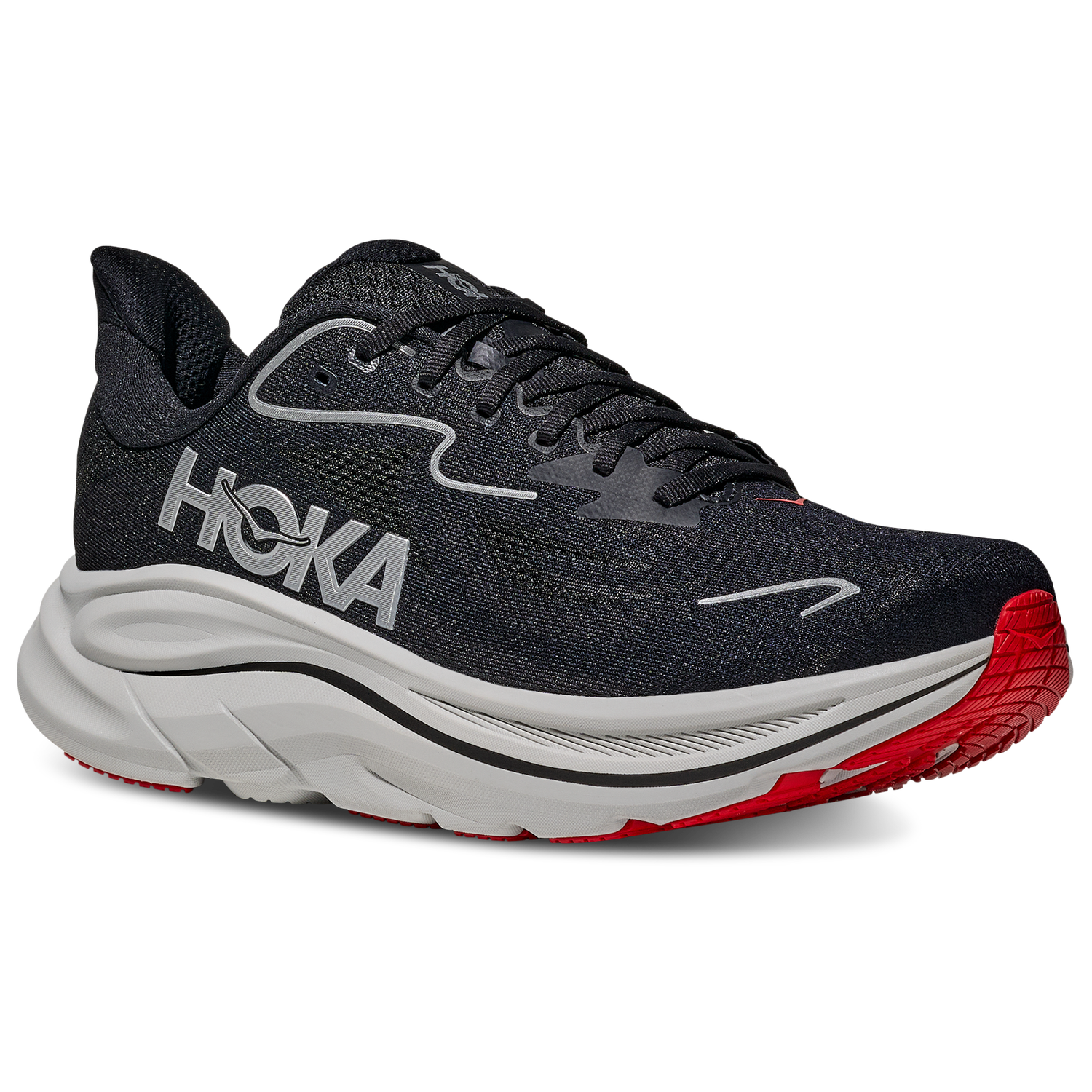 HOKA Clifton 10 - Men's - Black/Silver