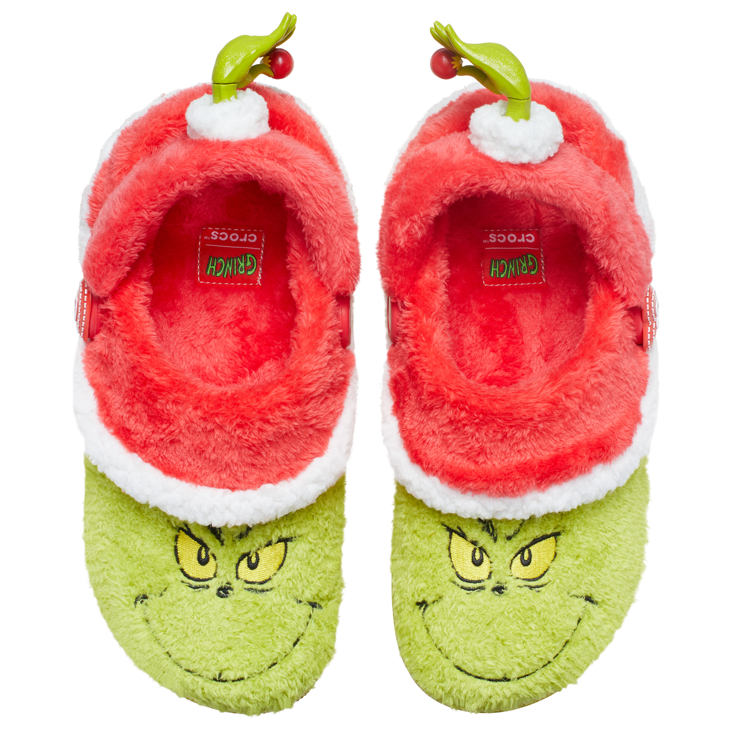 Crocs Grinch Classic Lined Clogs - Men's - Green/White/Red
