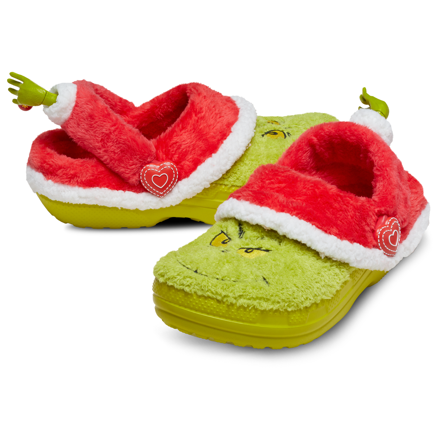 Crocs Grinch Classic Lined Clogs - Men's - Green/White/Red