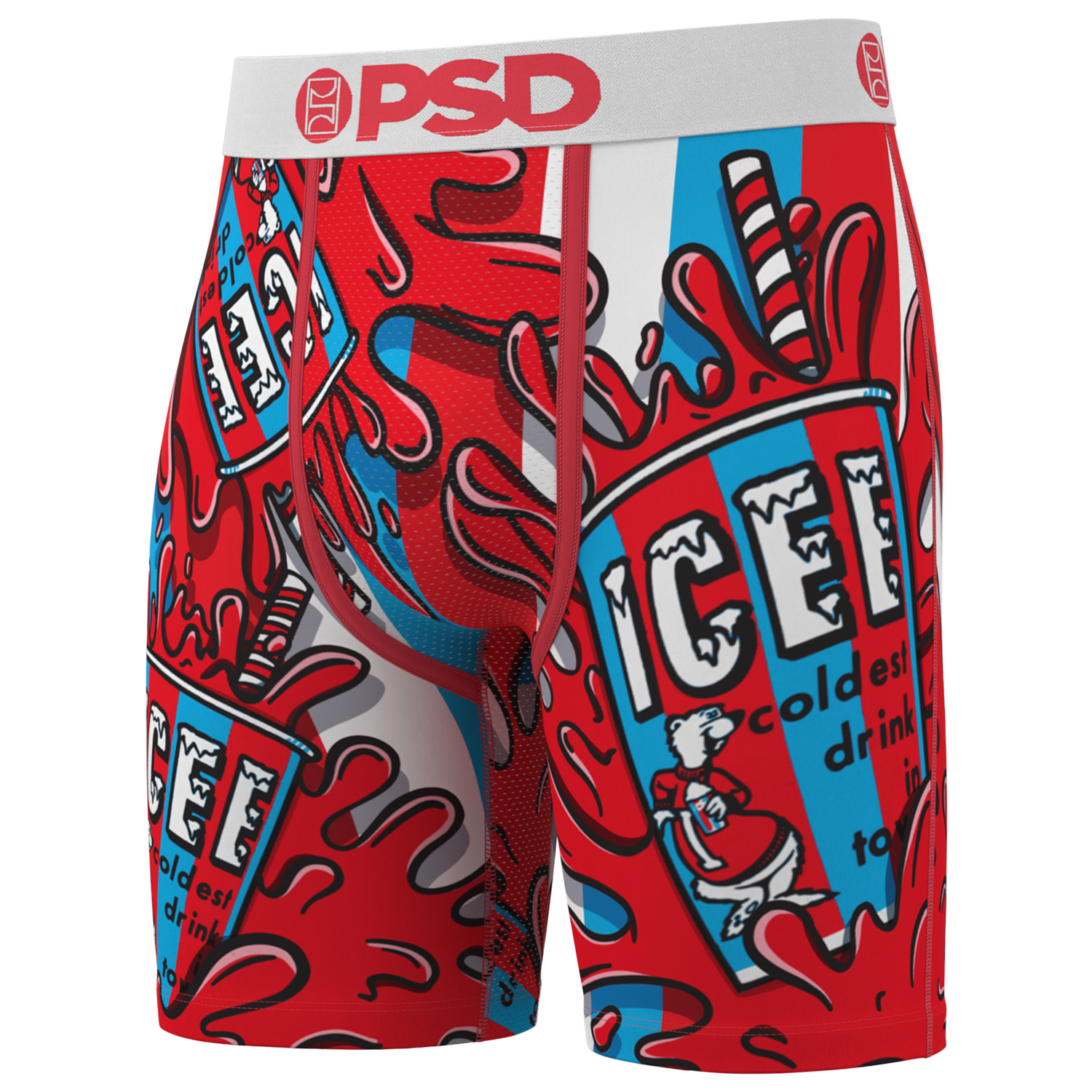 PSD Graphic Briefs - Men's - White/Red