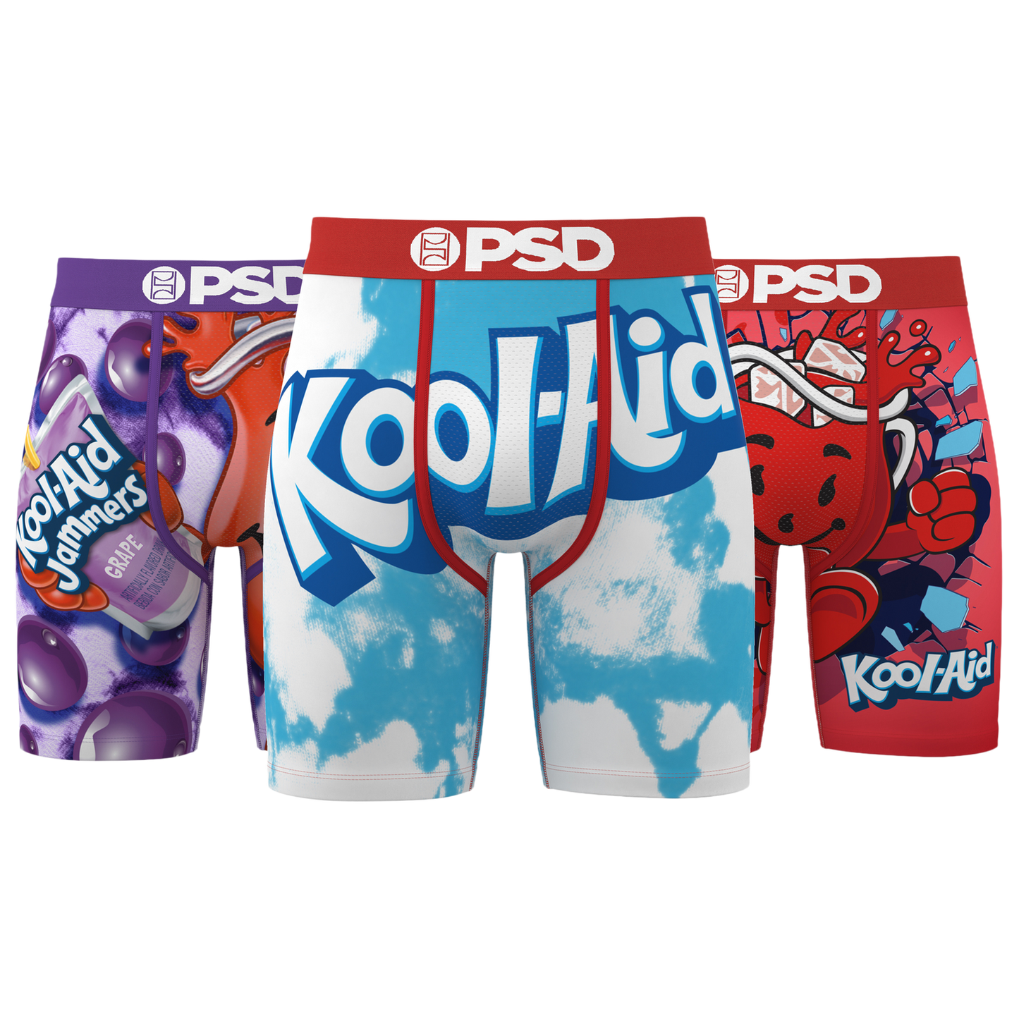 PSD Graphic Briefs 3 Pack - Men's - Purple/Red