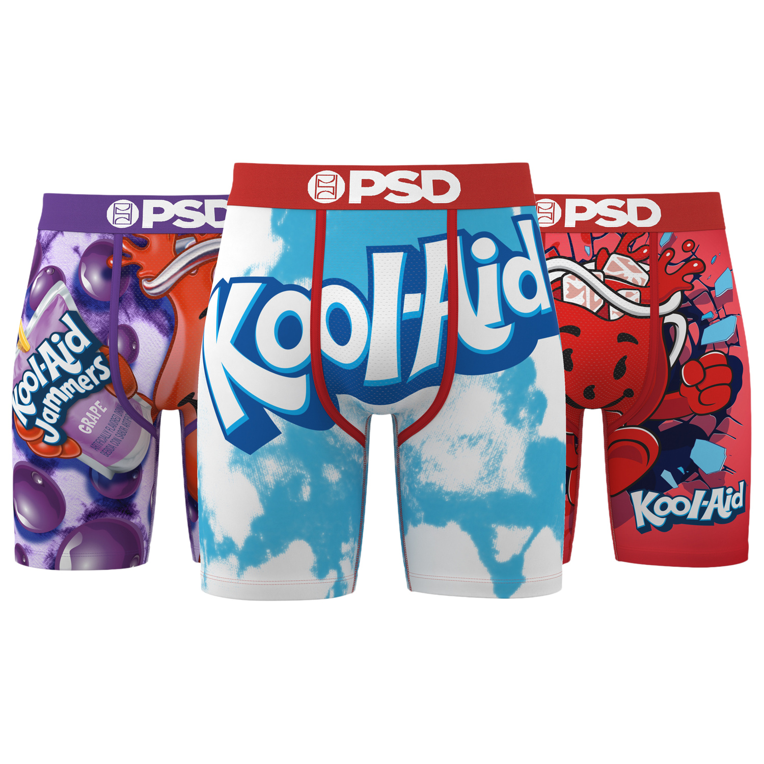 PSD Graphic Briefs 3 Pack - Men's - Purple/Red