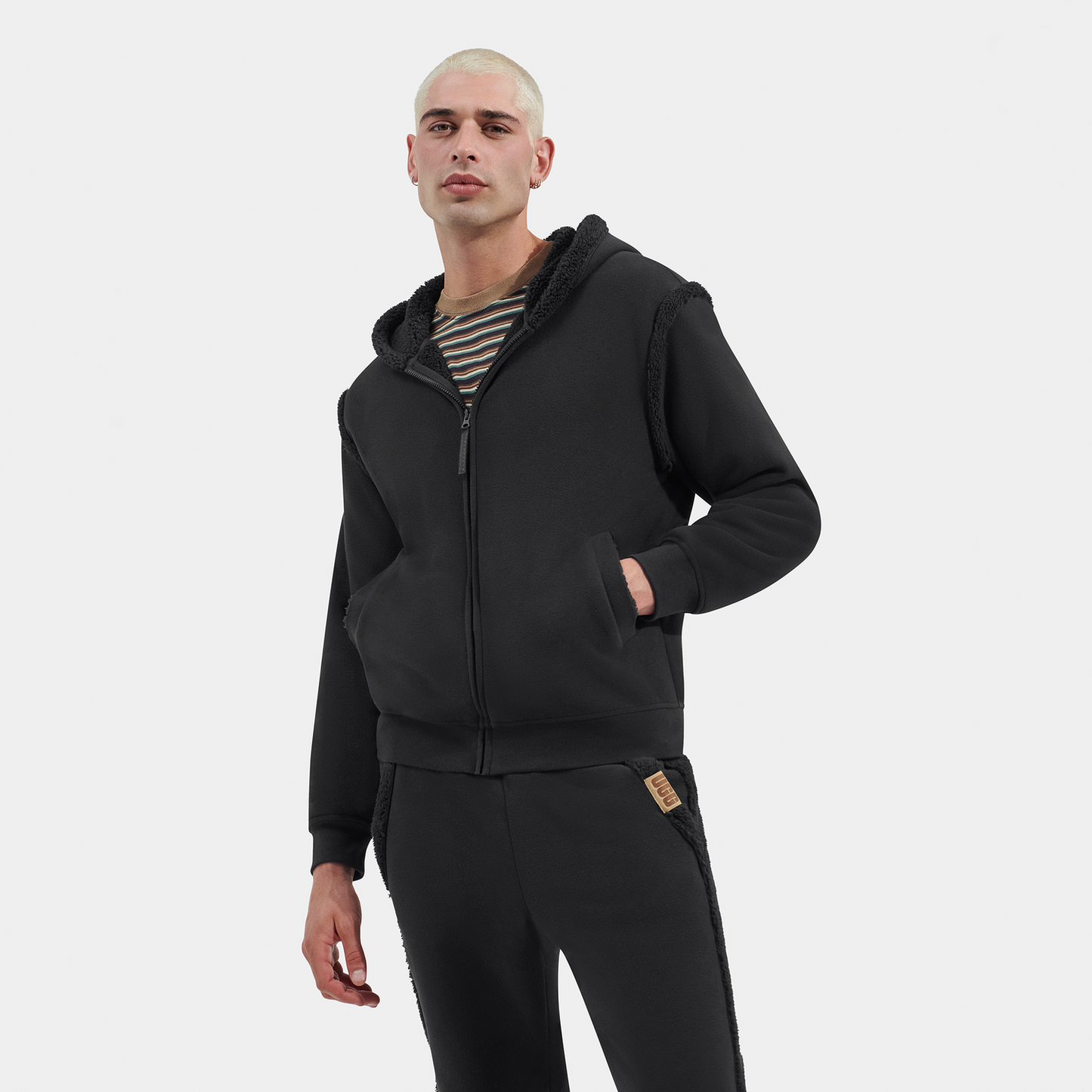 UGG Evren Bonded Fleece Full-Zip Hoodie - Men's - Tarr