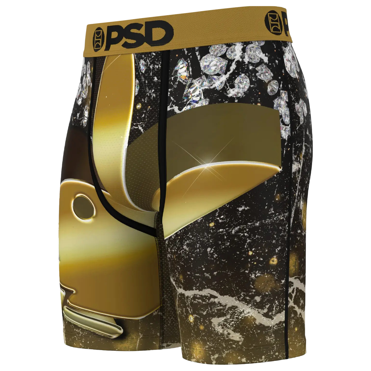PSD Solid Gold Playboy Underwear - Men's - Gold/Black
