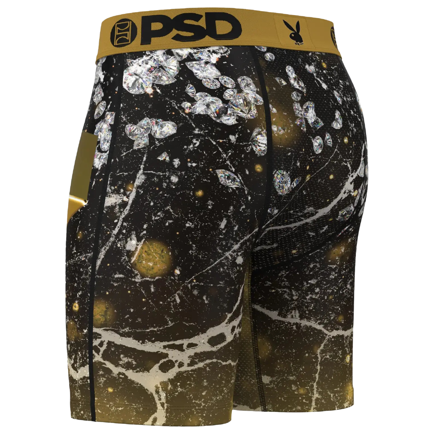 PSD Solid Gold Playboy Underwear - Men's - Gold/Black