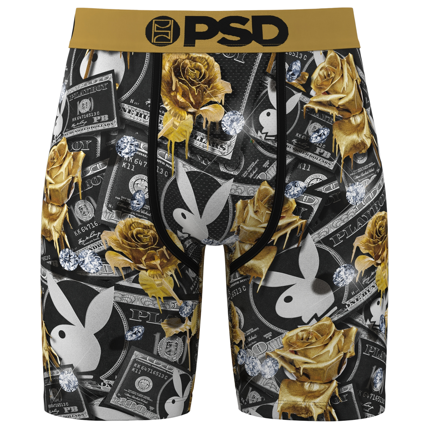 PSD 100 Roses Underwear - Men's - Gold/Black