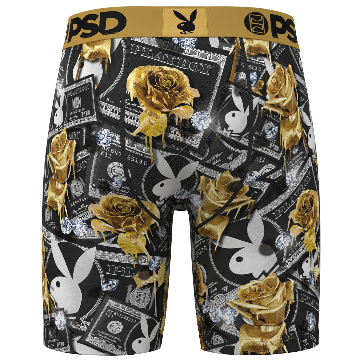 PSD 100 Roses Underwear - Men's - Gold/Black