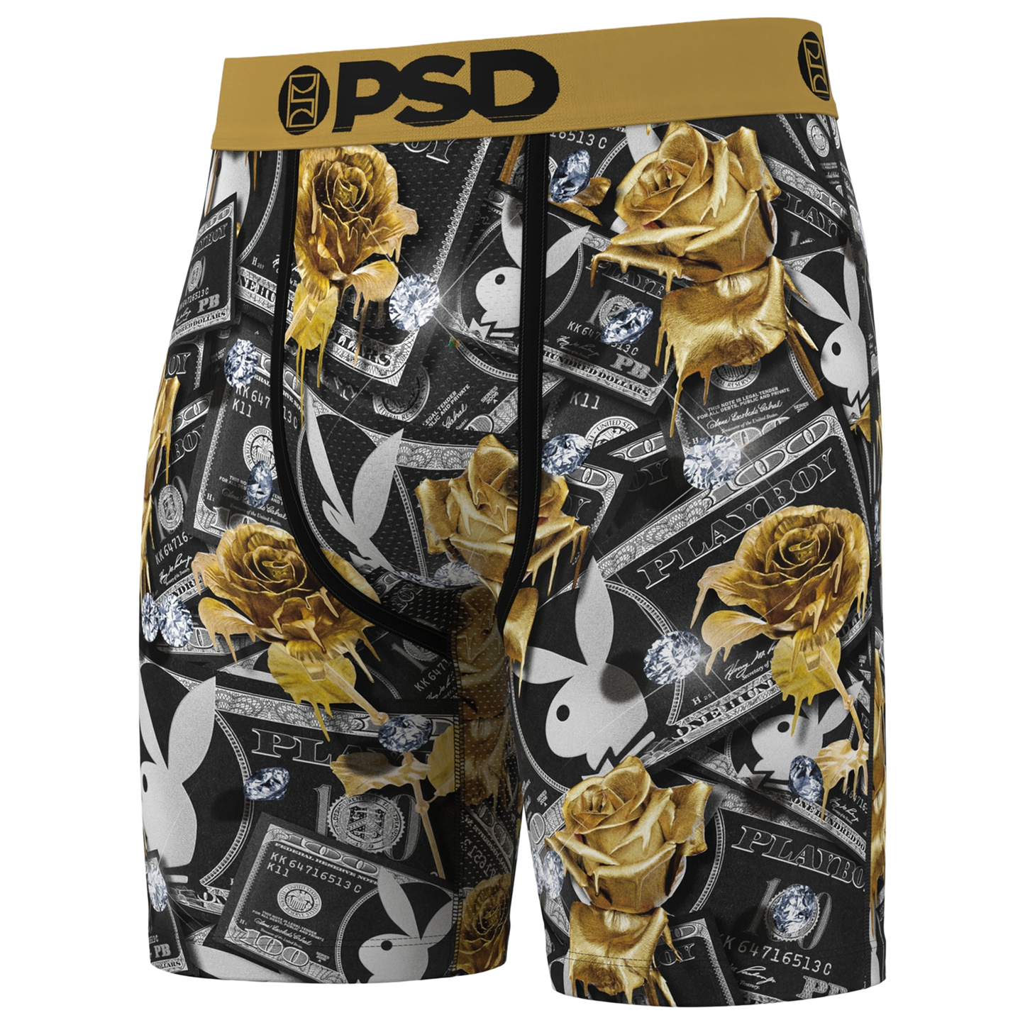 PSD 100 Roses Underwear - Men's - Gold/Black