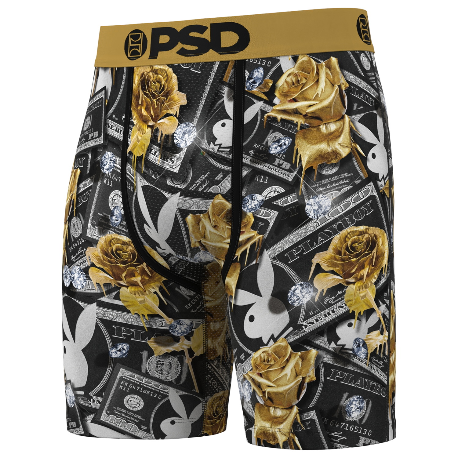 PSD 100 Roses Underwear - Men's - Gold/Black