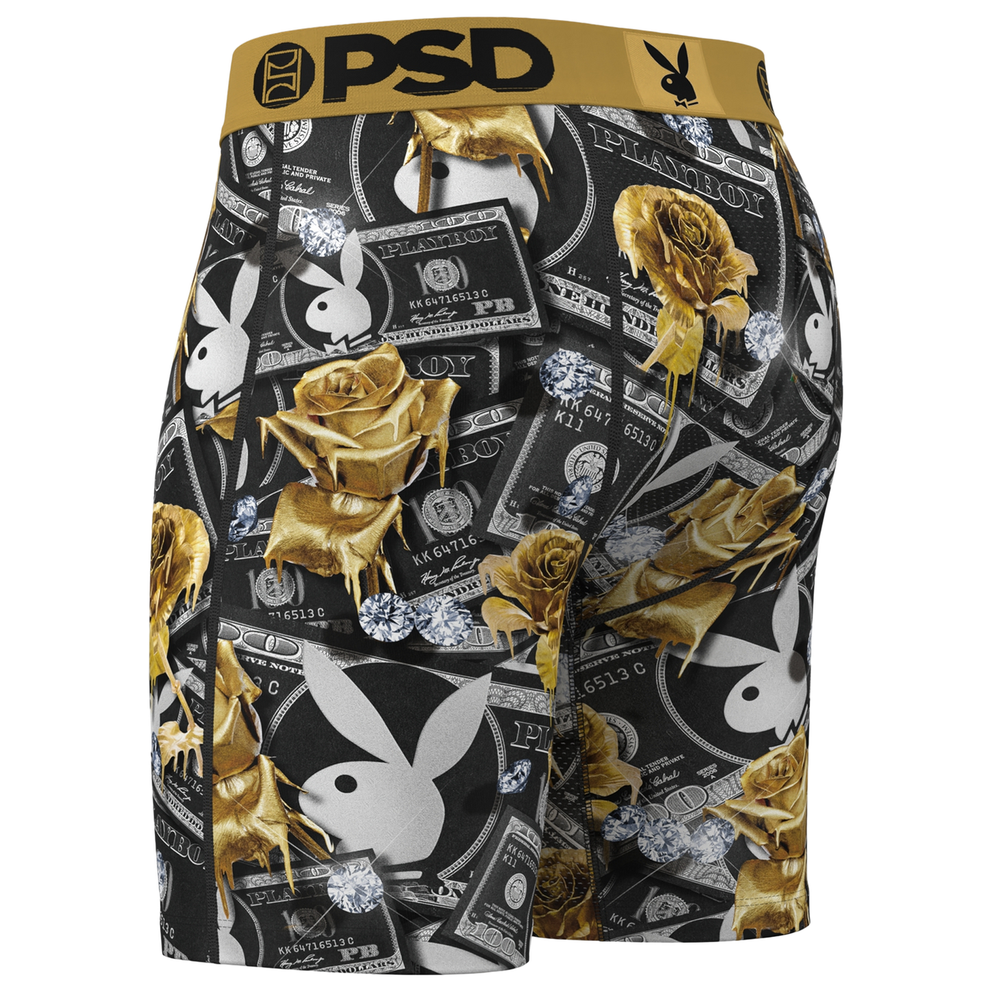 PSD 100 Roses Underwear - Men's - Gold/Black