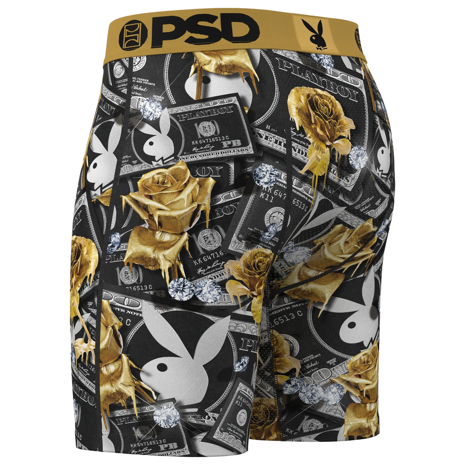 PSD 100 Roses Underwear - Men's - Gold/Black