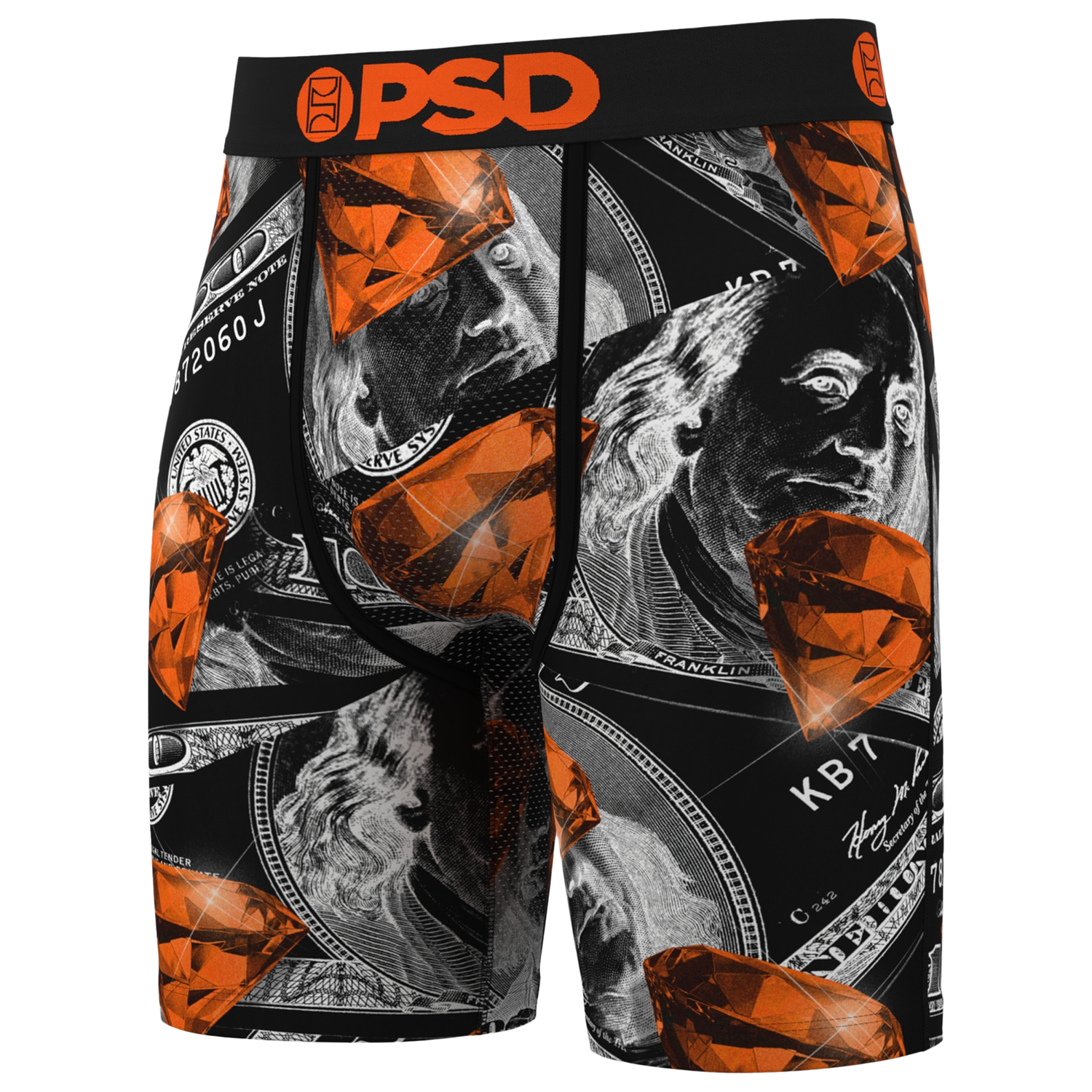 PSD WF 3PK Shattered Backboard Underwear - Men's - Orange/Black