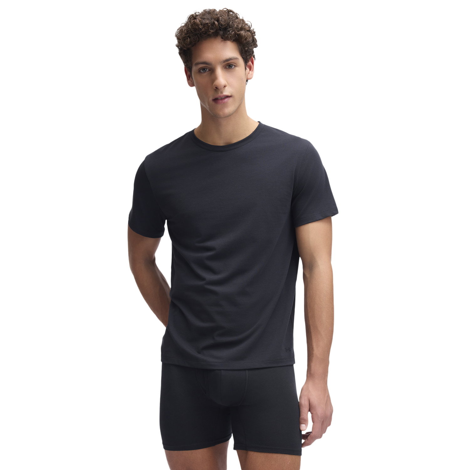 Under Armour Performance Cotton Crew Neck 2PK - Men's - Black/Black/Black